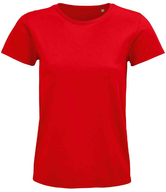 SOL'S Ladies Pioneer Organic T-Shirt | Red