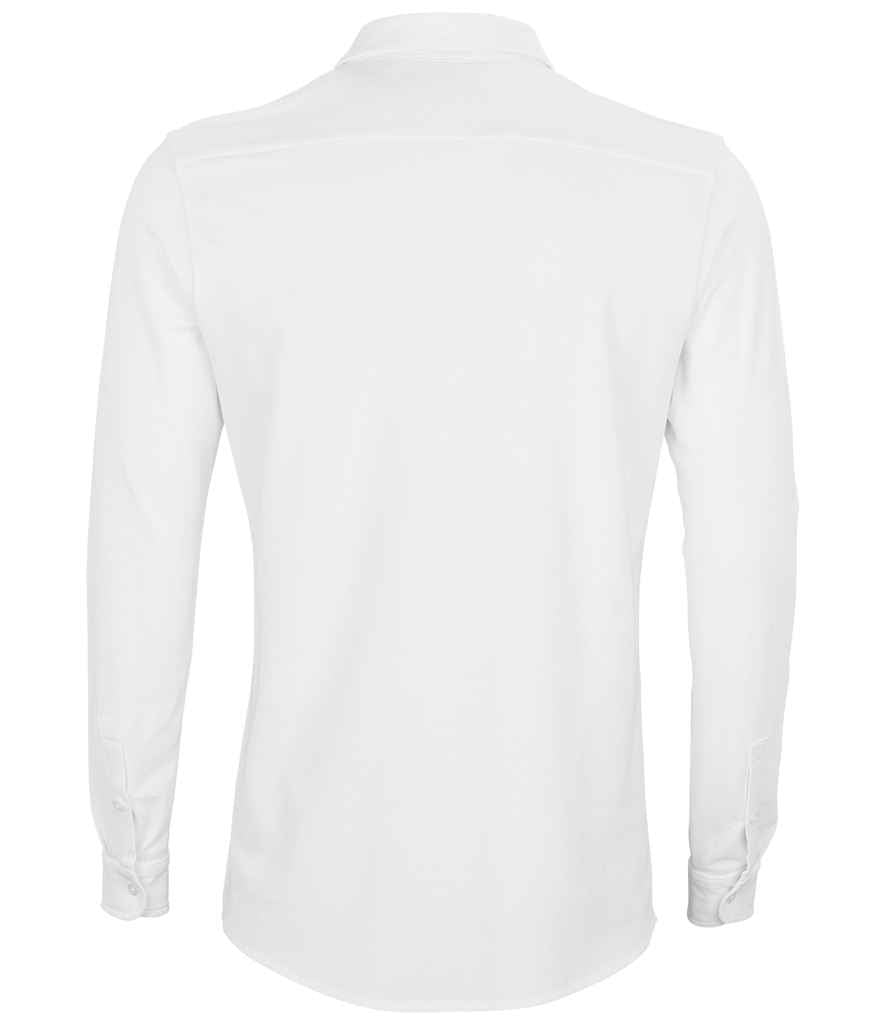 NEOBLU Basile Organic Cotton Long Sleeve Piqué Shirt | Optic White