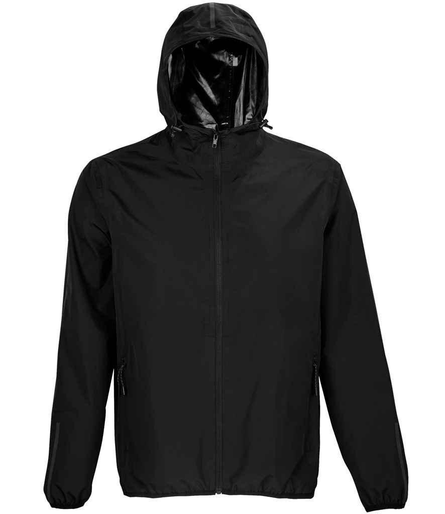 NEOBLU Unisex Andrea Waterproof Windbreaker Jacket | Deep Black