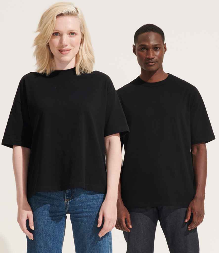 SOL'S Boxy Oversized Organic T-Shirt | Deep Black