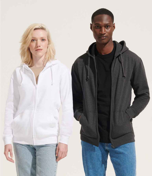 SOL'S Unisex Carter Full Zip Hoodie | White