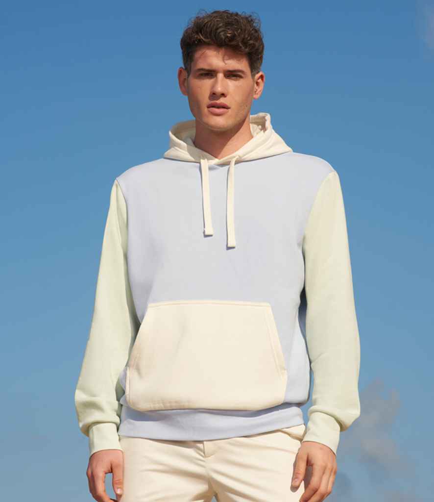 SOL'S Unisex Collins Organic Contrast Hoodie | Creamy Blue