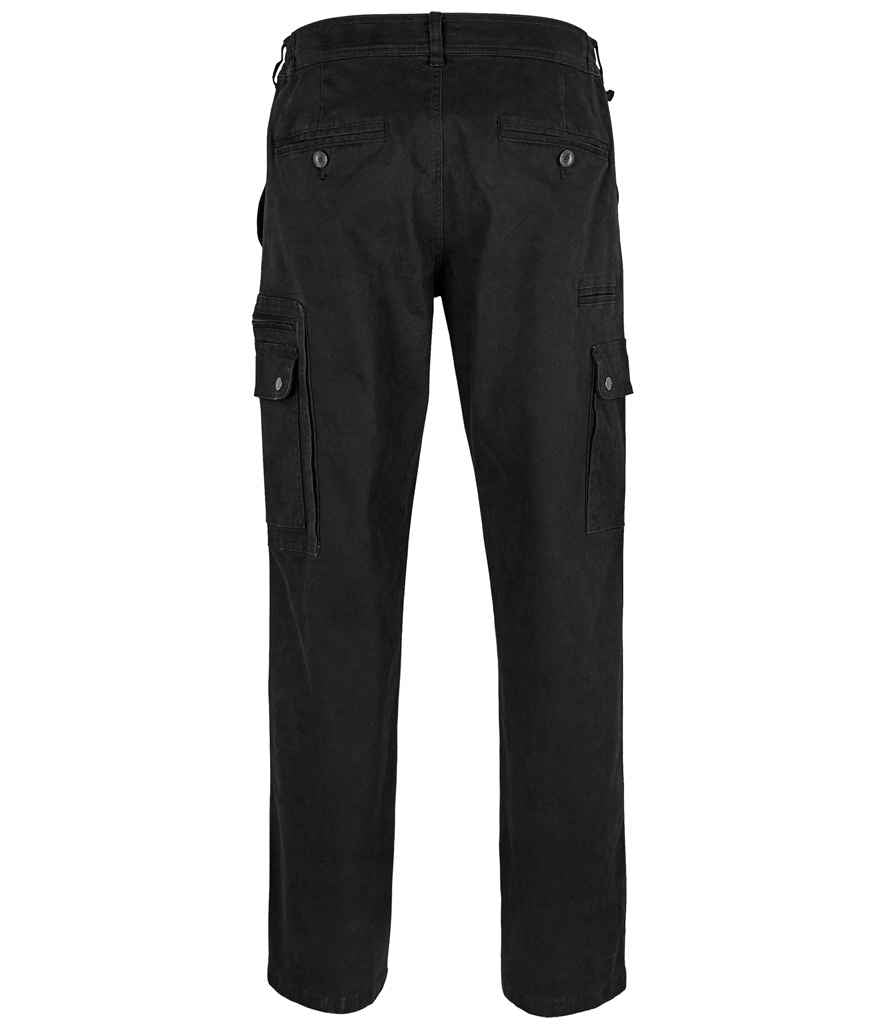 SOL'S Docker Stretch Cargo Trousers | Black