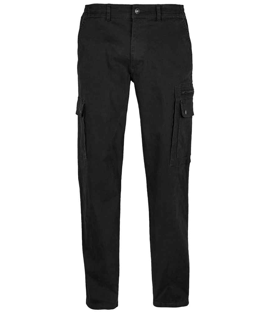 SOL'S Docker Stretch Cargo Trousers | Black
