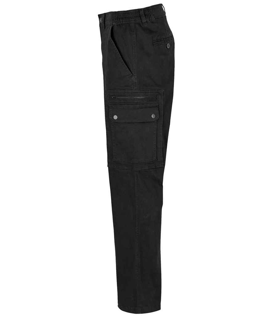 SOL'S Docker Stretch Cargo Trousers | Black