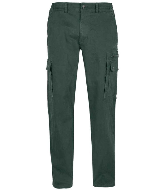 SOL'S Docker Stretch Cargo Trousers | Forest Green