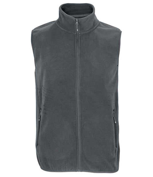 SOL'S Unisex Factor Recycled Micro Fleece Bodywarmer | Charcoal