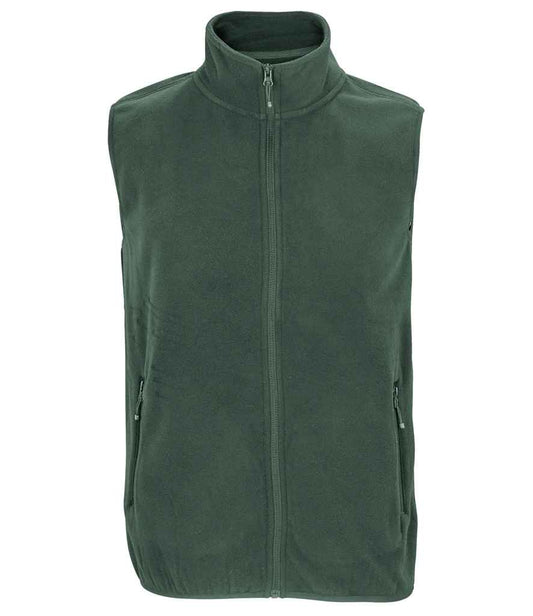 SOL'S Unisex Factor Recycled Micro Fleece Bodywarmer | Forest Green