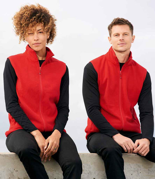 SOL'S Unisex Factor Recycled Micro Fleece Bodywarmer | Red