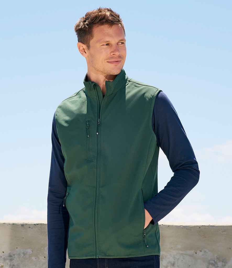 SOL'S Falcon Recycled Soft Shell Bodywarmer | Forest Green