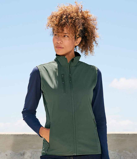 SOL'S Ladies Falcon Recycled Soft Shell Bodywarmer | Forest Green