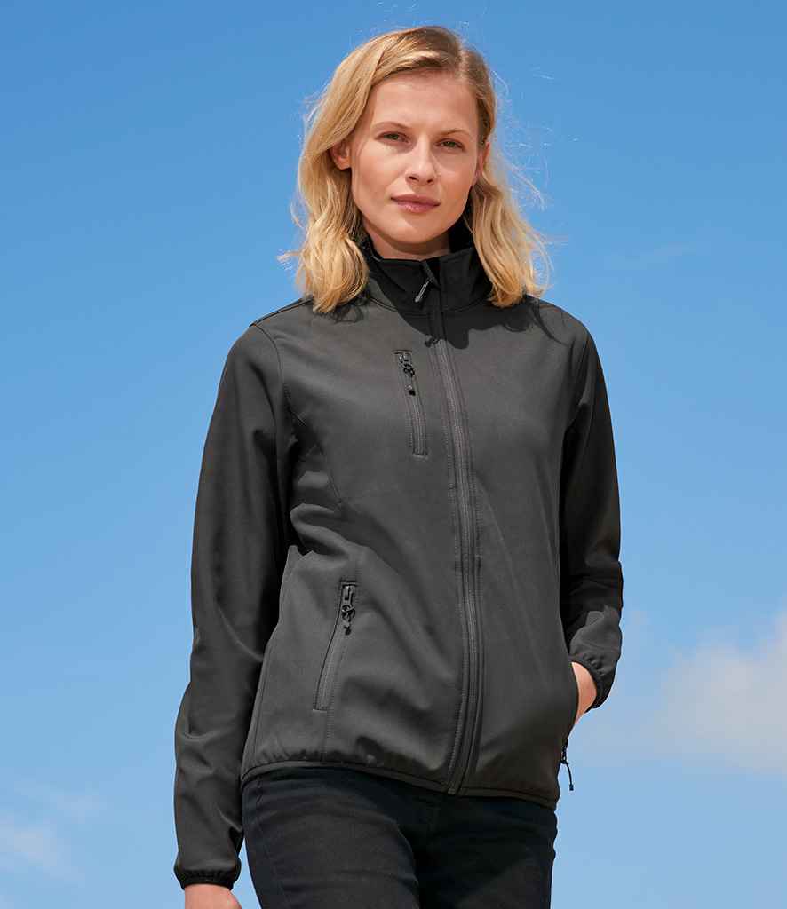 SOL'S Ladies Falcon Recycled Soft Shell Jacket | Charcoal
