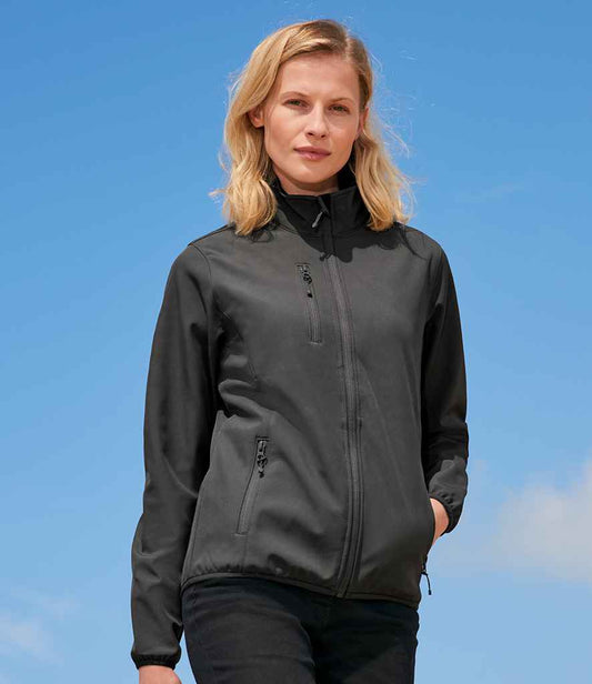 SOL'S Ladies Falcon Recycled Soft Shell Jacket | Charcoal
