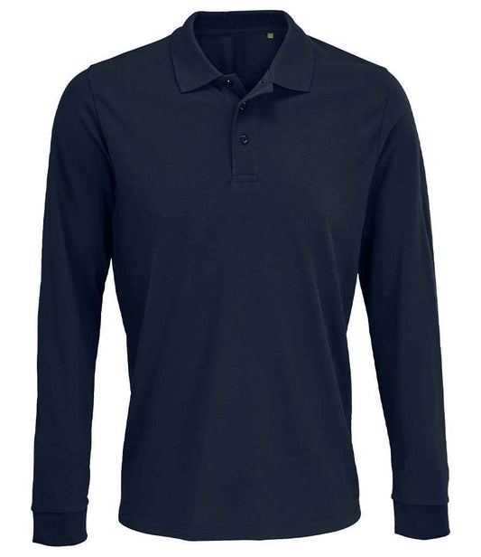 SOL'S Unisex Prime Long Sleeve Piqué Polo Shirt | French Navy
