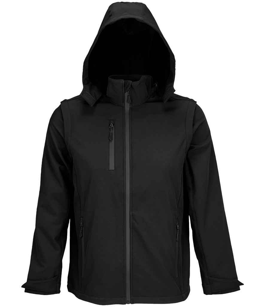 SOL'S Unisex Falcon 3-in-1 Soft Shell Jacket | Black