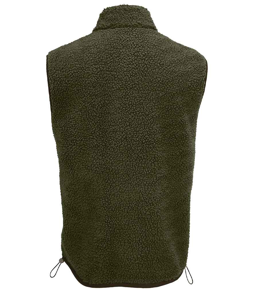 SOL'S Unisex Fury Sherpa Bodywarmer | Army/Dark Army