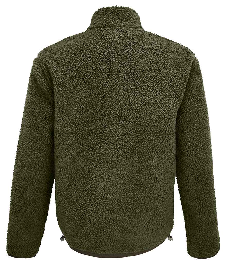 SOL'S Unisex Fury Sherpa Jacket | Army/Dark Army