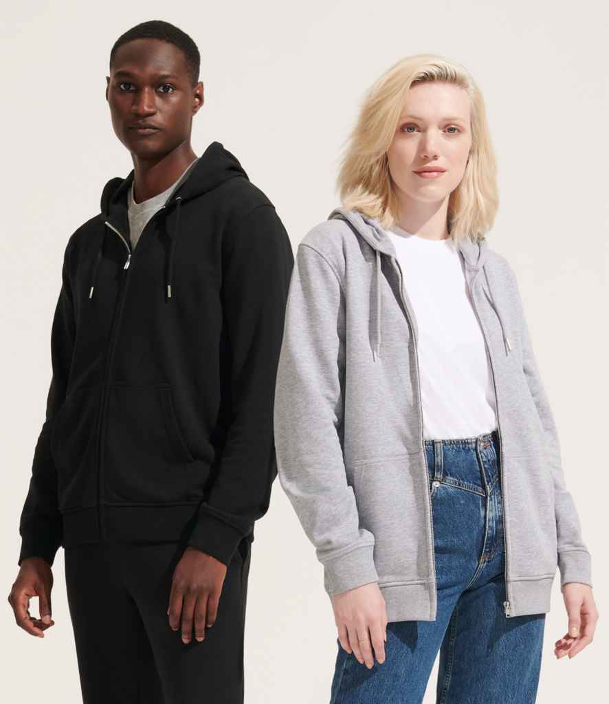 SOL'S Unisex Calipso Eco-Friendly Full Zip Hoodie | Black