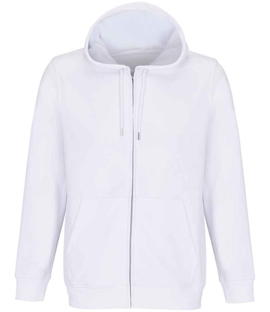 SOL'S Unisex Calipso Eco-Friendly Full Zip Hoodie | White