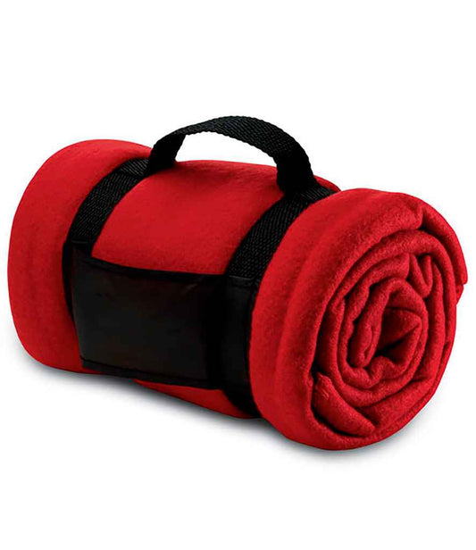 SOL'S Stavenger Plaid Fleece Blanket | Red