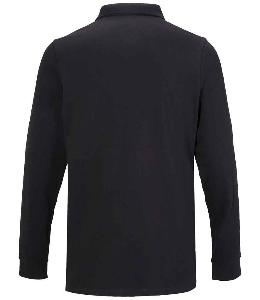 NEOBLU Owen Long Sleeve Piqué Polo Shirt | Deep Black