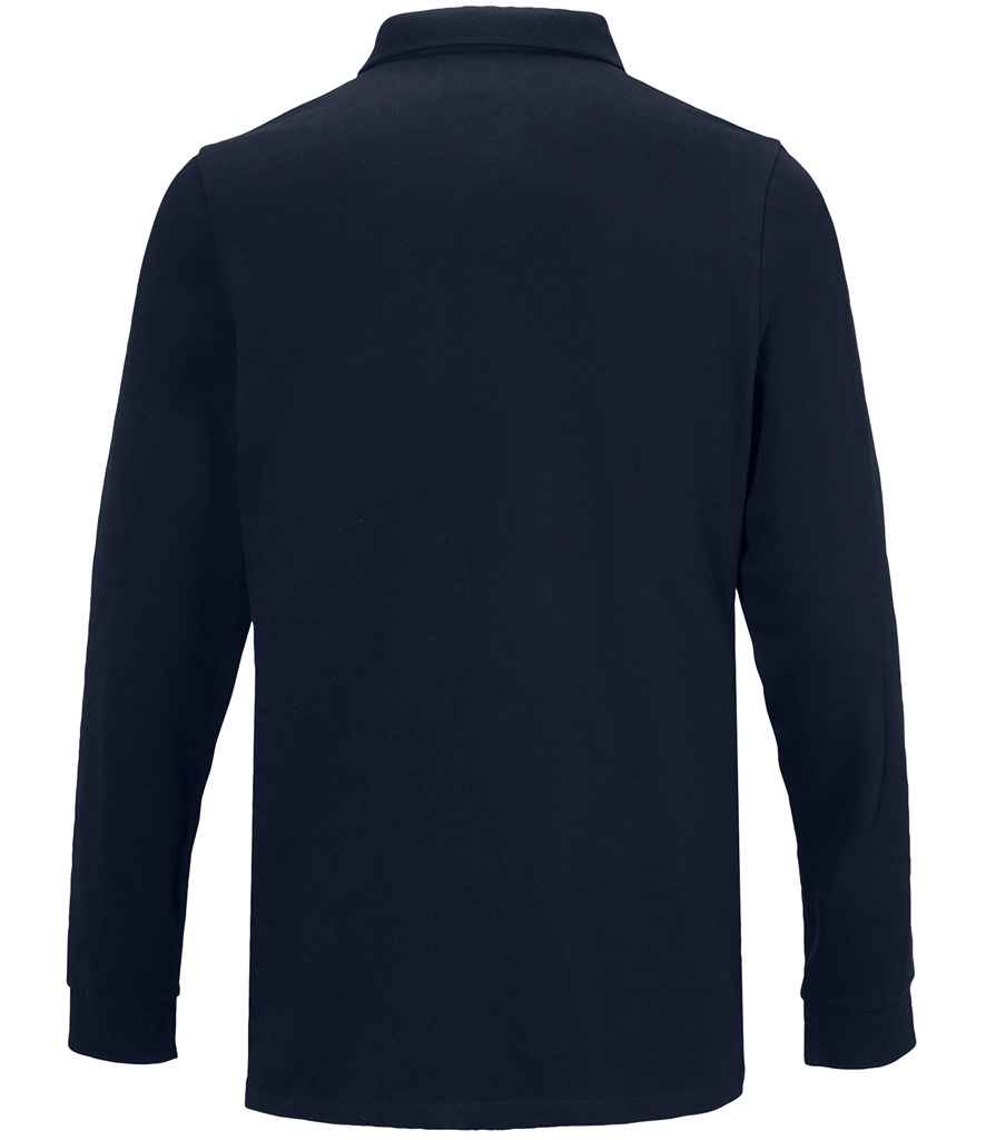 NEOBLU Owen Long Sleeve Piqué Polo Shirt | Night Blue