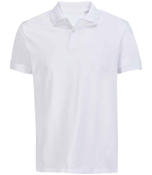 SOL'S Unisex Pacific Twin Piqué Polo Shirt | White
