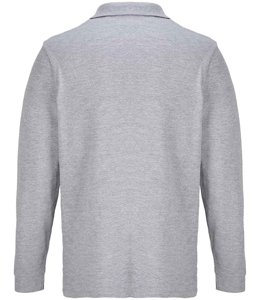 SOL'S Unisex Pacific Long Sleeve Piqué Polo Shirt | Grey Marl