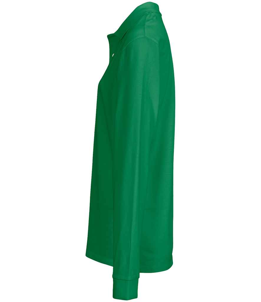 SOL'S Unisex Pacific Long Sleeve Piqué Polo Shirt | Kelly Green