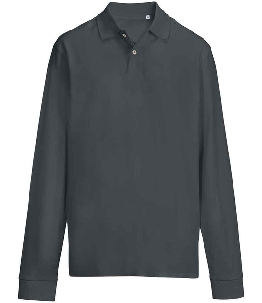 SOL'S Unisex Pacific Long Sleeve Piqué Polo Shirt | Mouse Grey