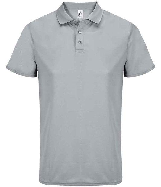 SOL'S Unisex Pitcher Recycled Polyester Piqué Polo Shirt | Pure Grey