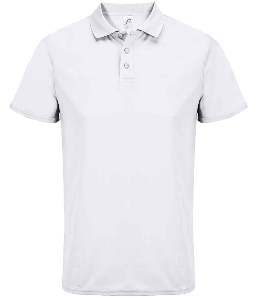 SOL'S Unisex Pitcher Recycled Polyester Piqué Polo Shirt | White