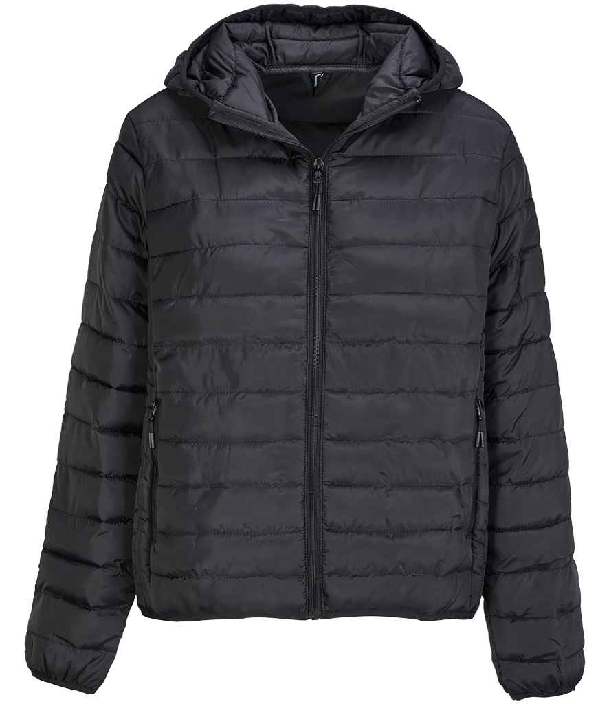 SOL'S Ladies Stream Hooded Jacket | Black
