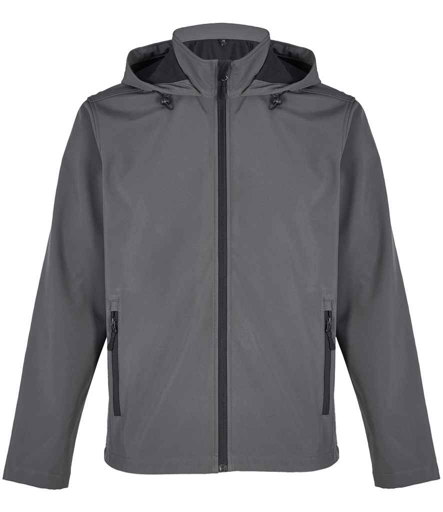 SOL'S Race Hooded Soft Shell Jacket | Charcoal