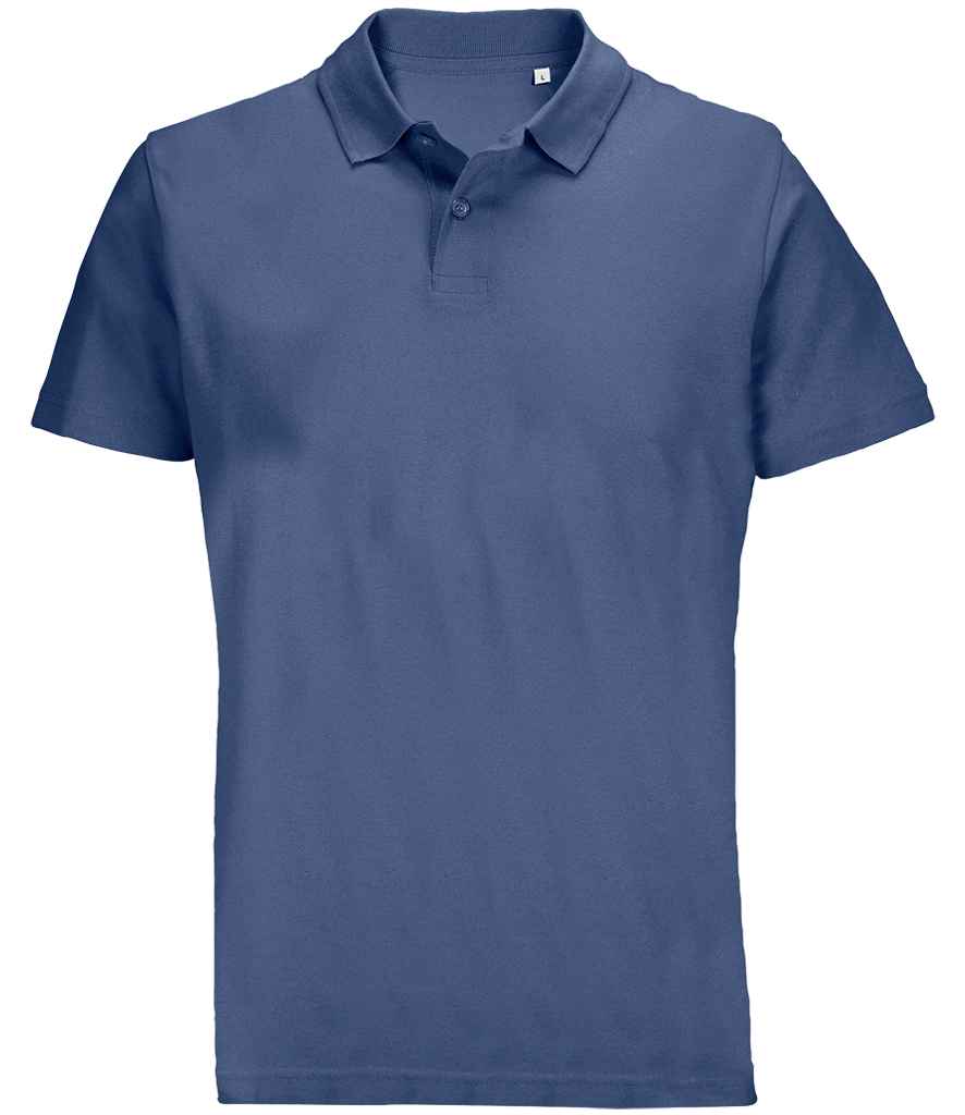 SOL'S Unisex Pulse Twin Piqué Polo Shirt | Denim