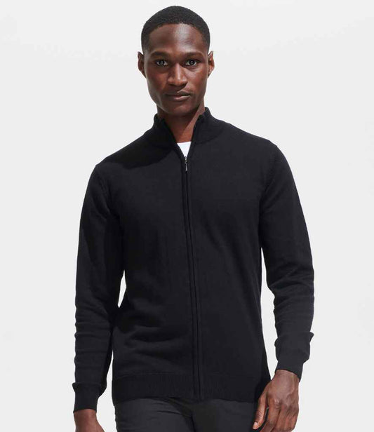 SOL'S Gordon Full Zip Cotton Acrylic Cardigan | Black