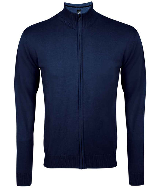 SOL'S Gordon Full Zip Cotton Acrylic Cardigan | Navy