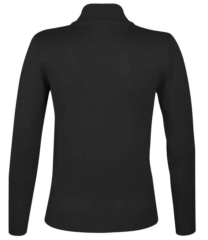 SOL'S Ladies Gordon Full Zip Cotton Acrylic Cardigan | Black