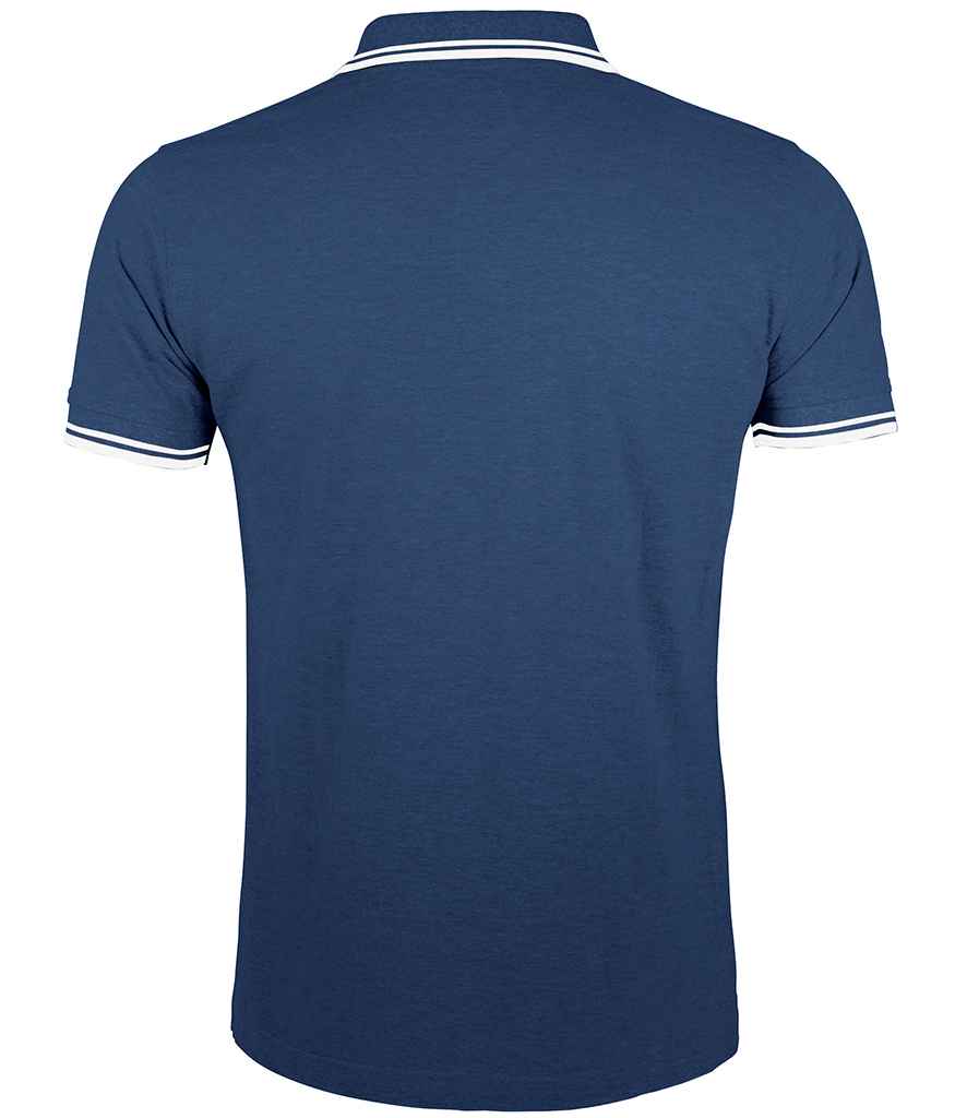SOL'S Pasadena Tipped Cotton Piqué Polo Shirt | French Navy/White