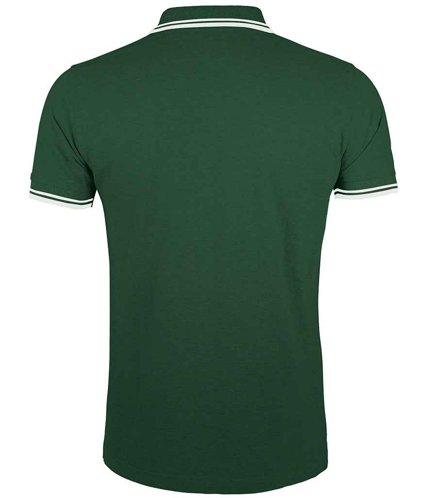 SOL'S Pasadena Tipped Cotton Piqué Polo Shirt | Forest Green/White