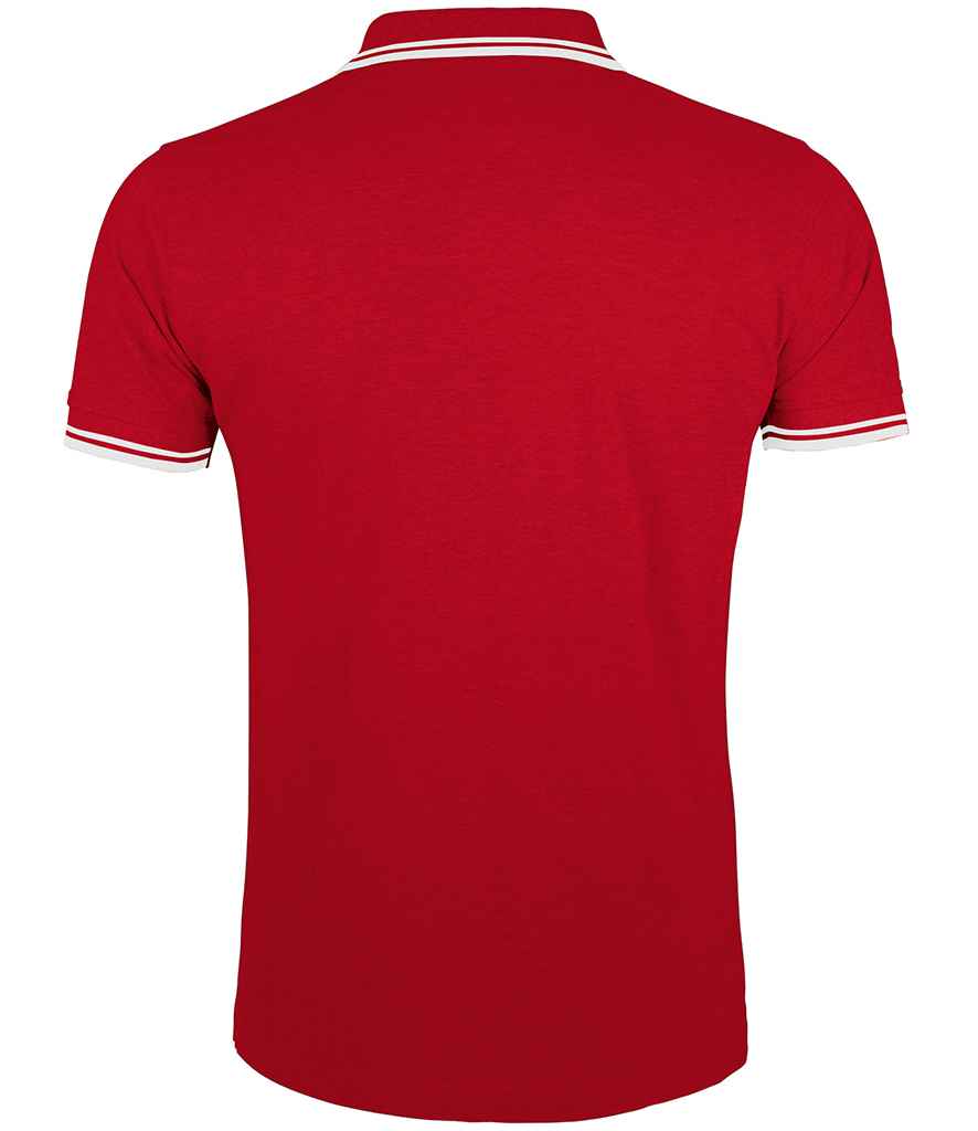 SOL'S Pasadena Tipped Cotton Piqué Polo Shirt | Red/White