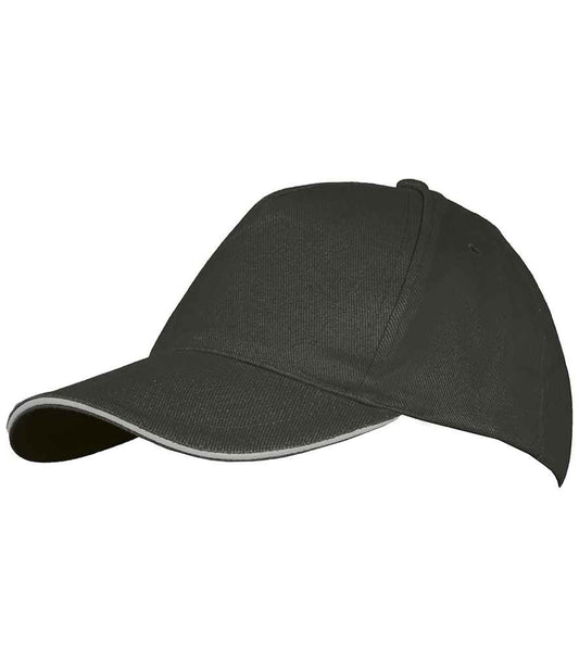 SOL'S Long Beach Cap | Dark Grey/Light Grey