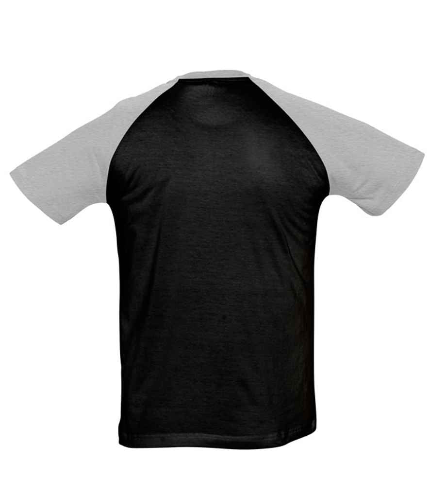 SOL'S Funky Contrast Baseball T-Shirt | Black/Grey