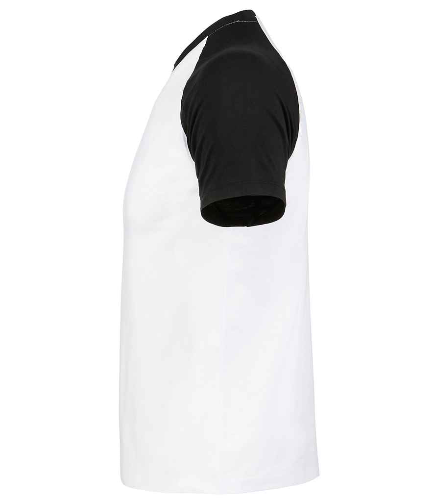 SOL'S Funky Contrast Baseball T-Shirt | White/Black