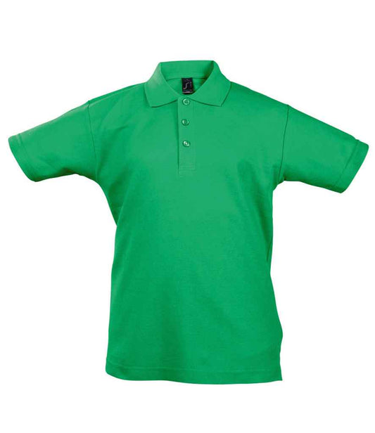 SOL'S Kids Summer II Cotton Piqué Polo Shirt | Kelly Green
