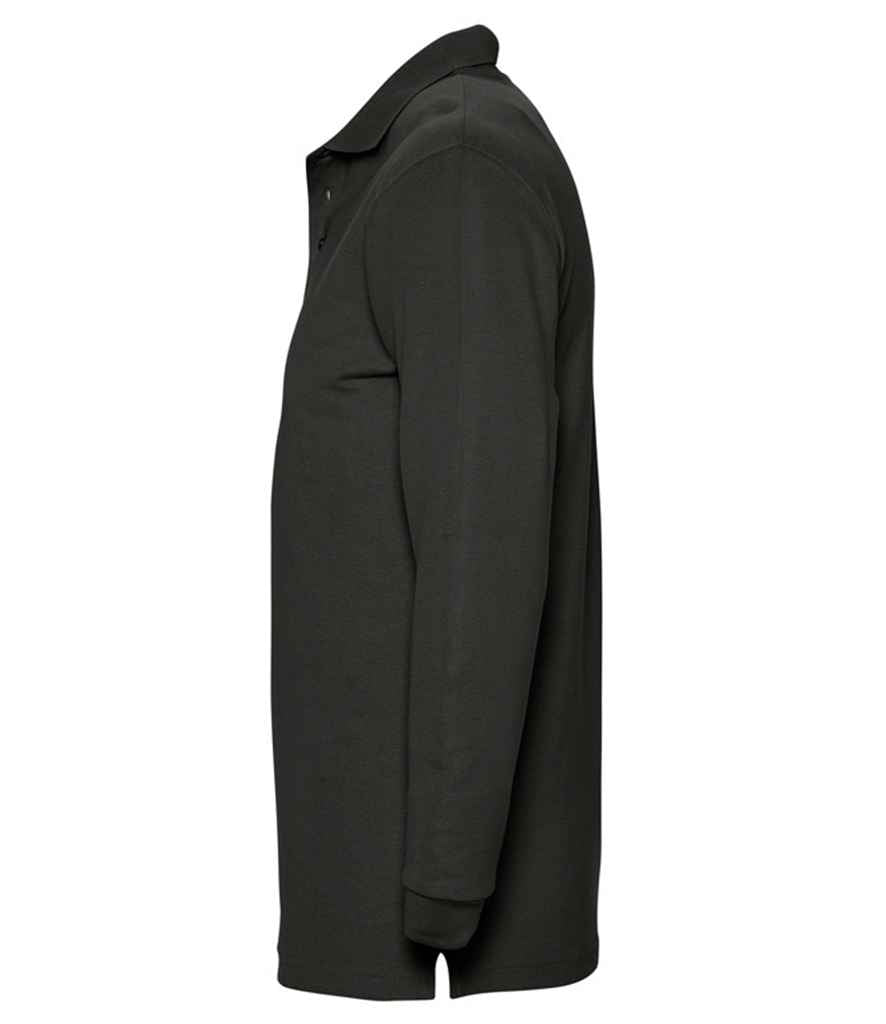 SOL'S Winter II Long Sleeve Cotton Piqué Polo Shirt | Black