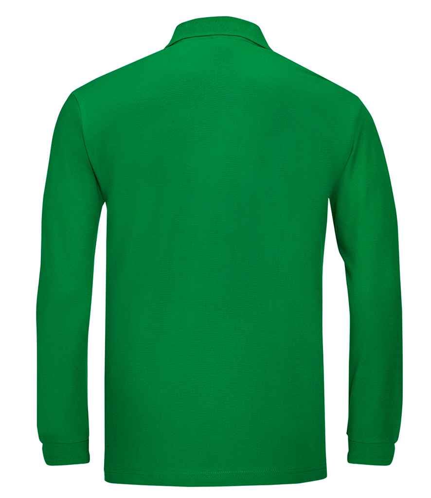 SOL'S Winter II Long Sleeve Cotton Piqué Polo Shirt | Kelly Green