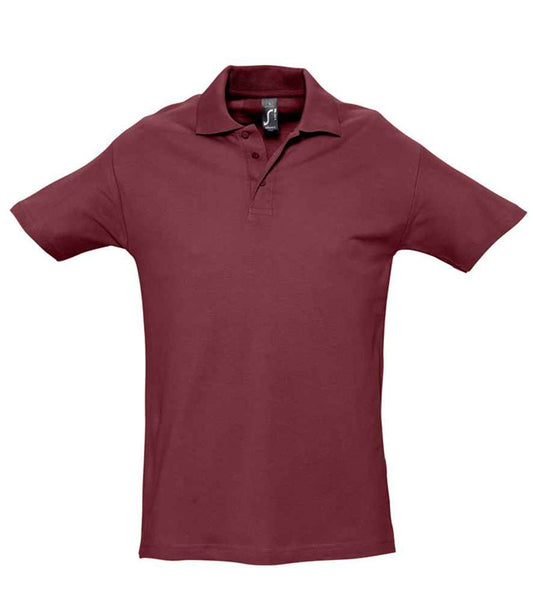 SOL'S Spring II Heavy Cotton Piqué Polo Shirt | Burgundy