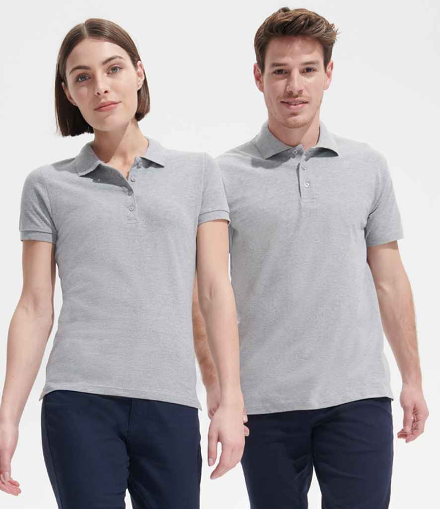 SOL'S Spring II Heavy Cotton Piqué Polo Shirt | Grey Marl