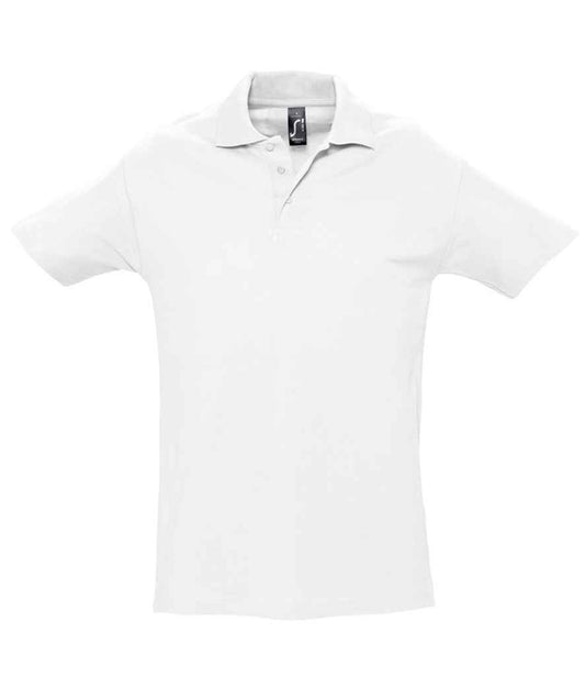 SOL'S Spring II Heavy Cotton Piqué Polo Shirt | White